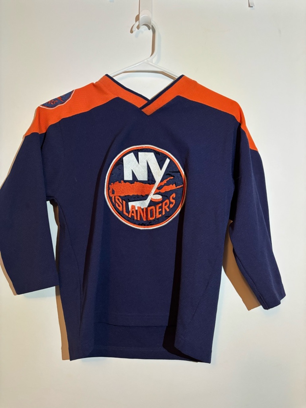 NY Islanders Youth Navy and Orange Hockey Jersey